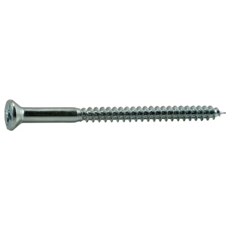 Midwest Fastener Wood Screw, #10, 2-3/4 in, Zinc Plated Steel Flat Head Phillips Drive, 50 PK 51881